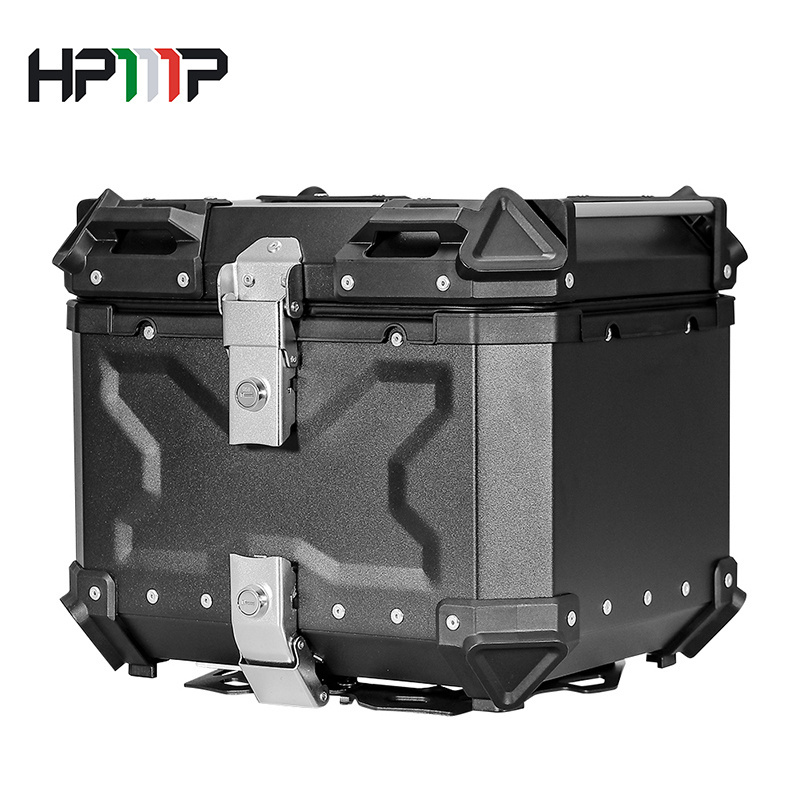 36L 45L 55L 65L Motorcycle Tail Boxes PP ABS Aluminum Trunk Top Case Luggage Black X-Series Motorbike Box For Motorcycle