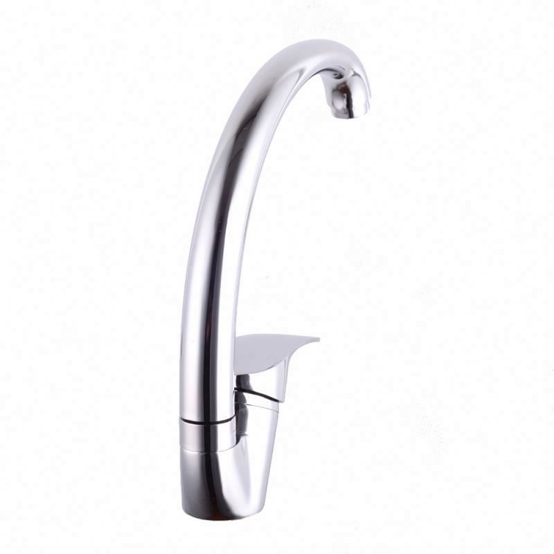 Minwei Single Lever: Fashion Hot and Cold Mixer Tap, Brushed Sink, Goose Neck Kitchen Sink Faucets