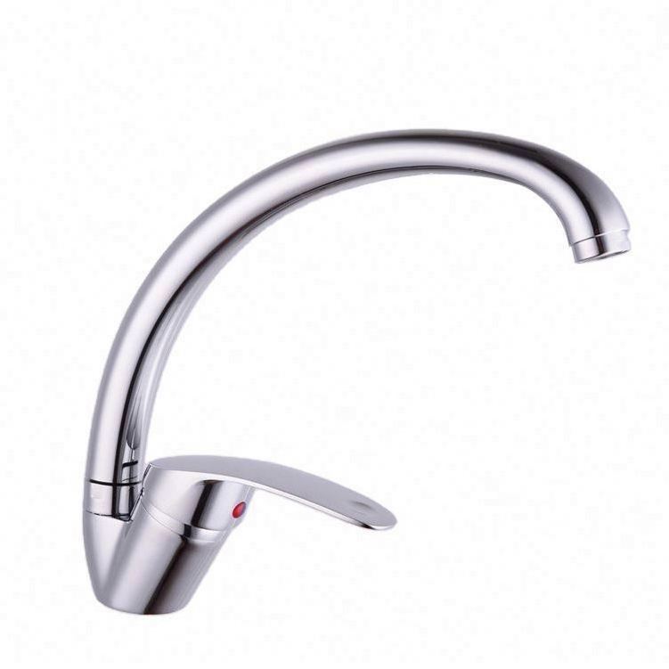 Minwei Single Lever: Fashion Hot and Cold Mixer Tap, Brushed Sink, Goose Neck Kitchen Sink Faucets