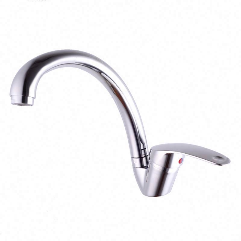 Minwei Single Lever: Fashion Hot and Cold Mixer Tap, Brushed Sink, Goose Neck Kitchen Sink Faucets