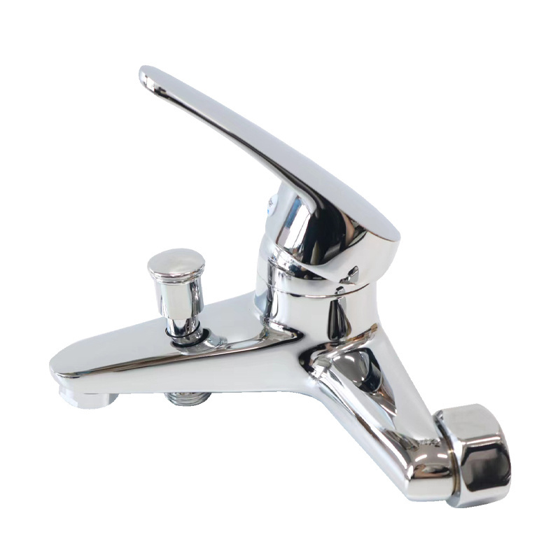 Minwei Modern Chrome Brass Bathroom Wall Mounted Bath and Shower Water Mixer Faucet