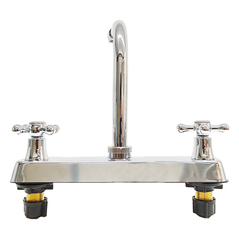 Minwei Stainless Steel Modern Pull-Out Kitchen Faucet with 2 Handles - Water Tap for Kitchen Sink - Grifo de Cocina