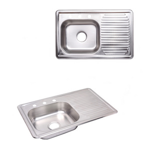 Professional Metal Countertop Custom Size Telescopic Stainless Steel Kitchen Sink