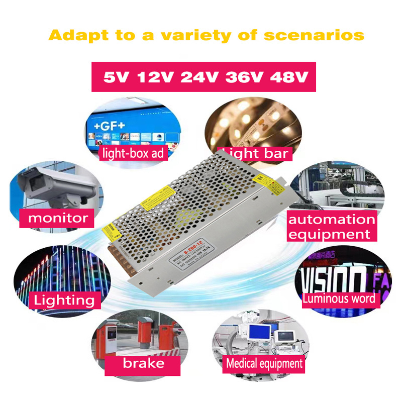 LED switching power supply12V350W110V/220V to 12V 24V 48V constant voltage LED power supply for CCTV/LED light strip monitoring