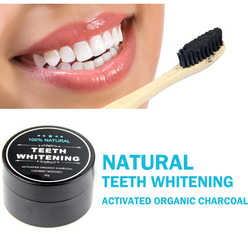 Custom Logo Organic Natural Activated Bamboo Carbon Charcoal Tooth Teeth Whitening Powder