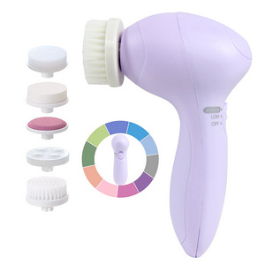 Wholesale facial cleansing electric spin face exfoliator brush 05 celan scrubber facial scrub wash brush heads