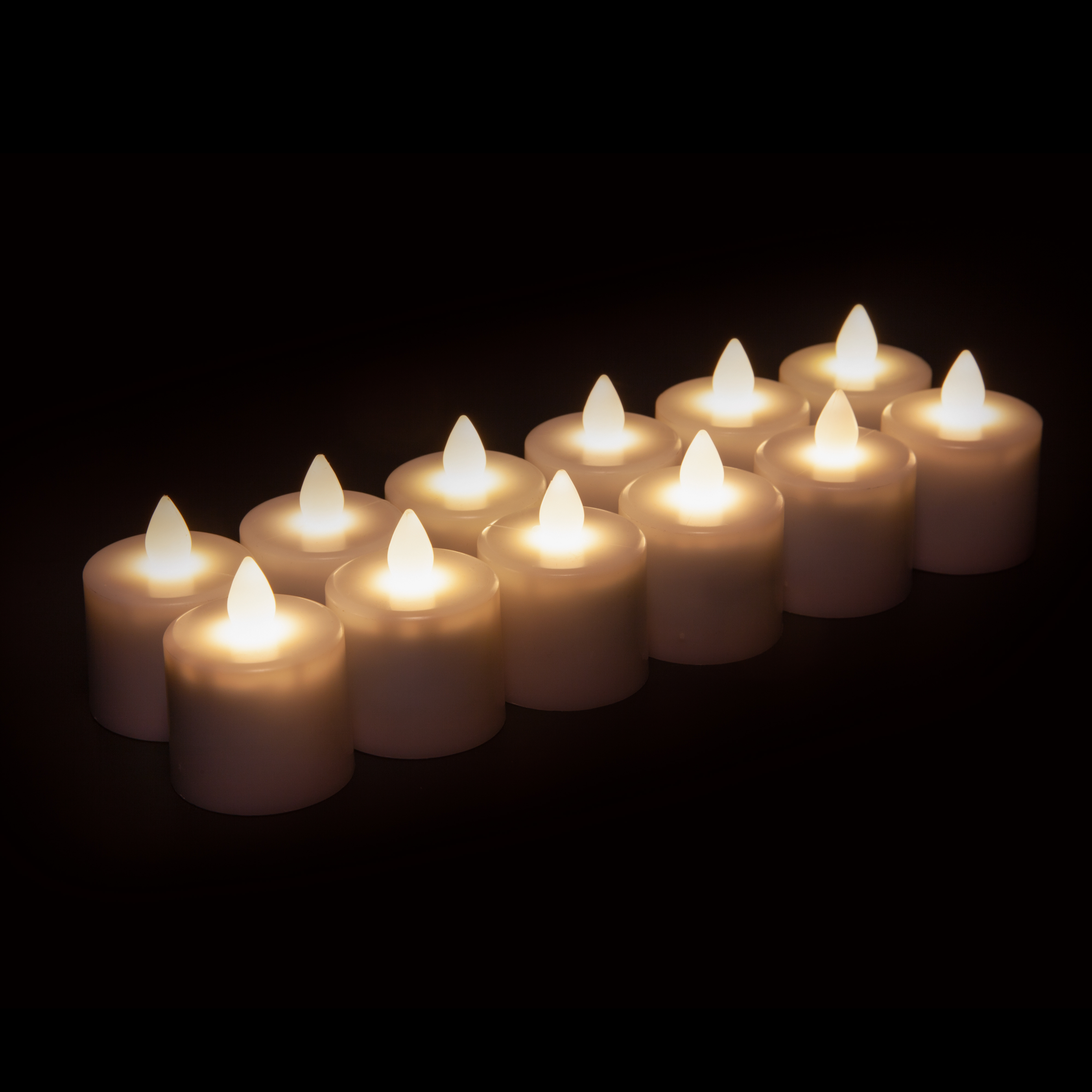 12Pcs Wireless Inductive Rechargeable LED Tealight Candles For Home with Remote Timer