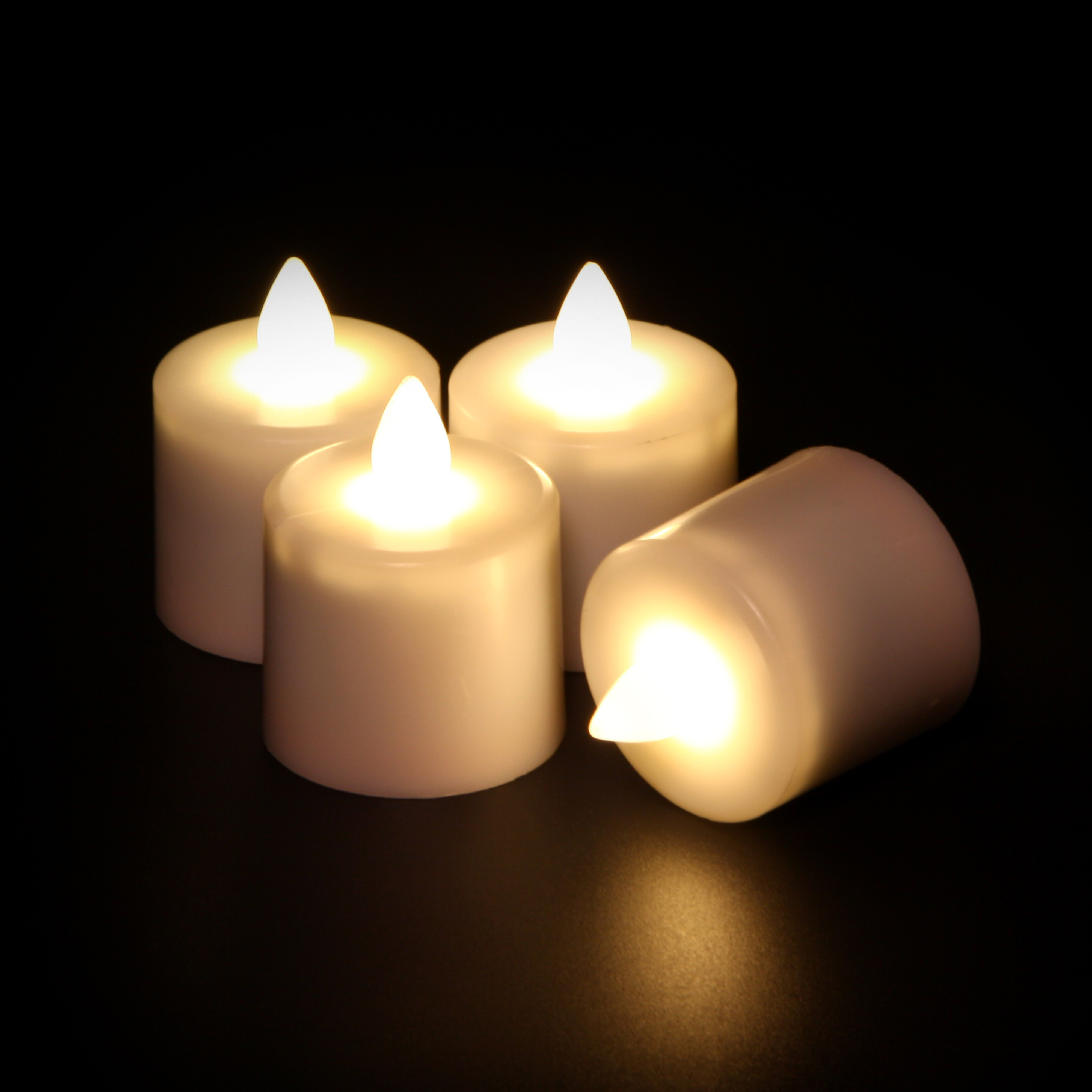 12Pcs Wireless Inductive Rechargeable LED Tealight Candles For Home with Remote Timer