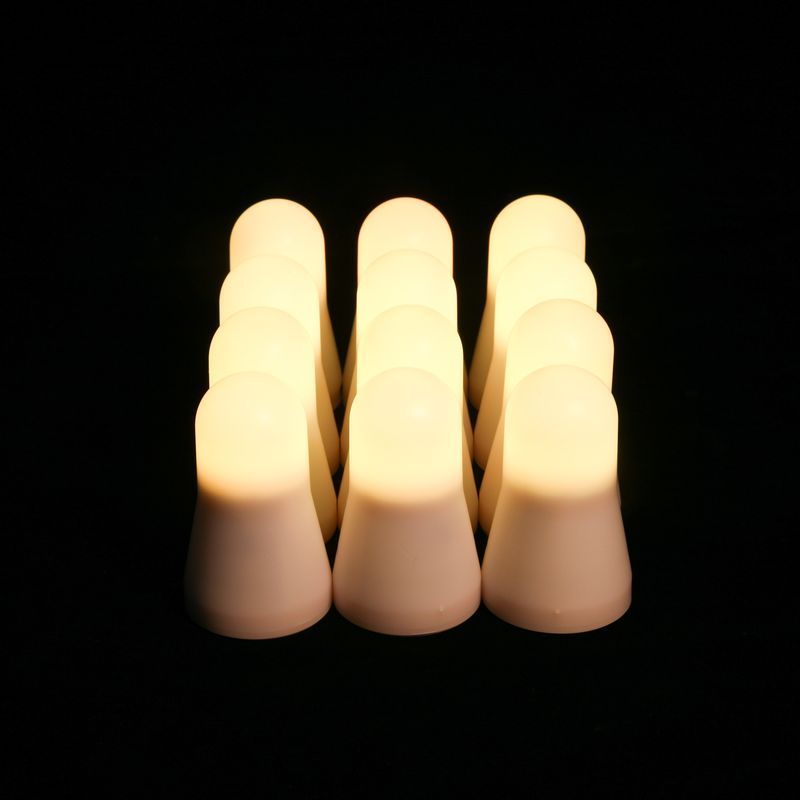 Flameless Tealight Rechargeable Cordless Led Candle Light Set 12pcs with Inductive Charging Base