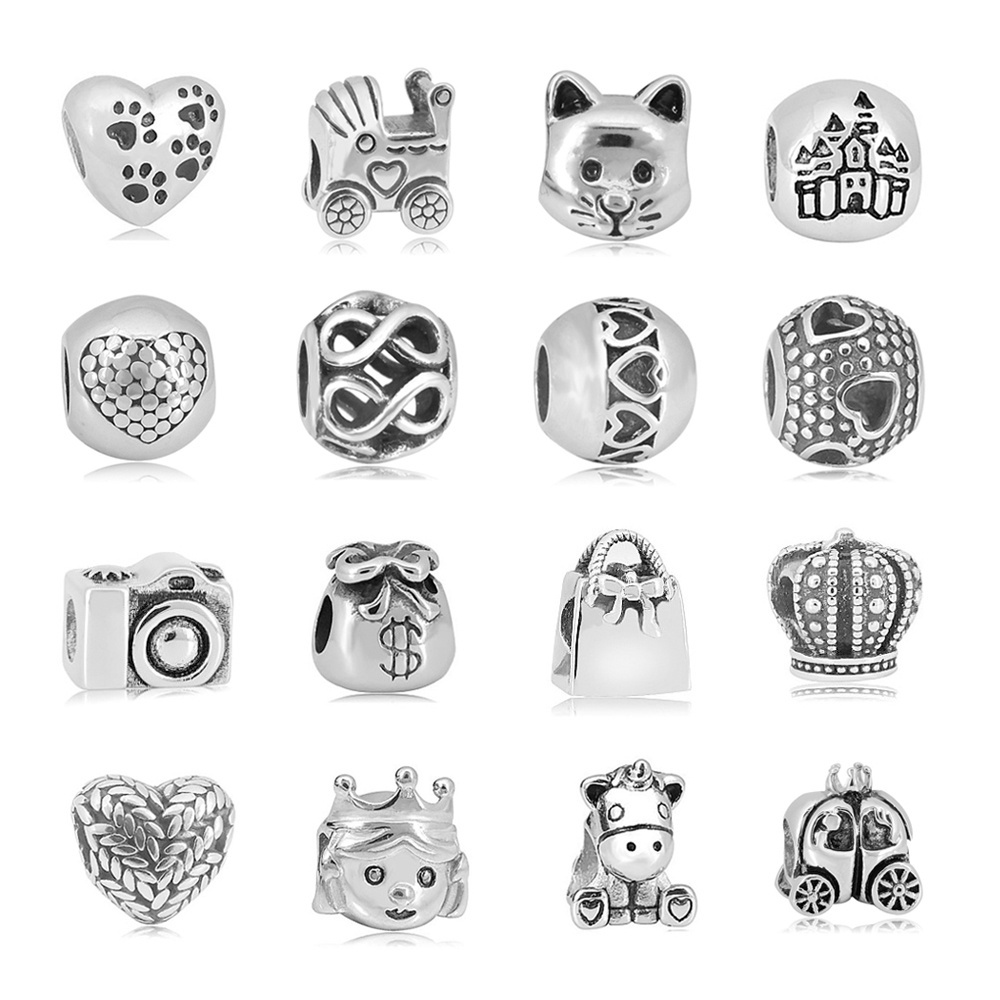 Wholesale Custom Statement Stainless Steel 3D Mockup DIY Designer Charm Metal Beads for Jewelry Making Bracelet