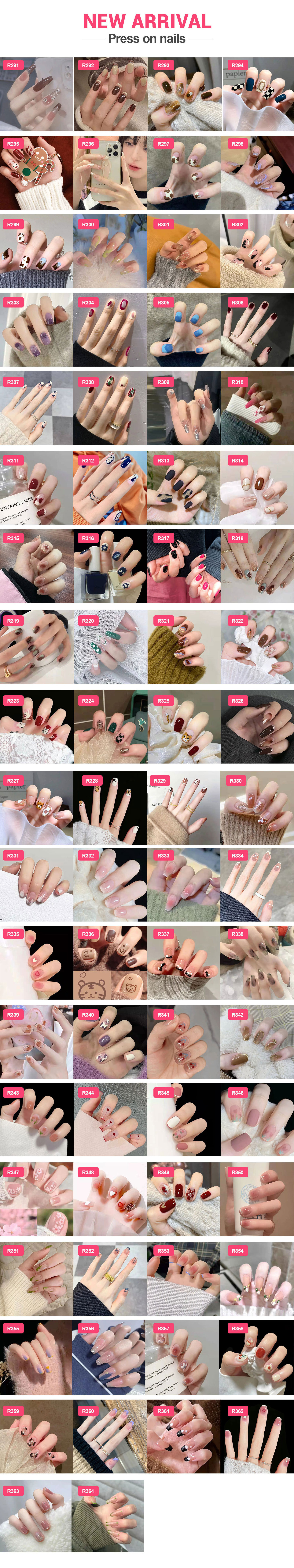 Naixi New Hot Almond custom nail low price Wholesale medium french manicure full cover press on nails tip acrylic nail supplier