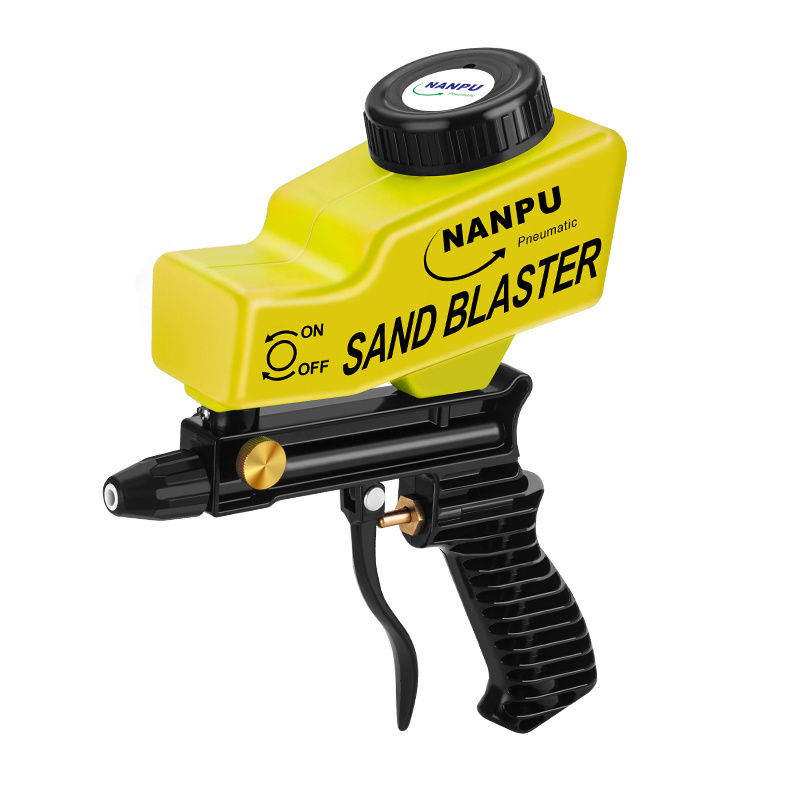 small pneumatic sandblasting gunPowerful pulse sand blasting Siphon feed Air Hand Held sandblasting gun with ceramic nozzles