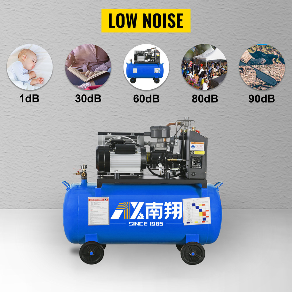 Home Small High Pressure Mini screw air compressor with 200L air tank for car 7.5kw 10HP portable compressor