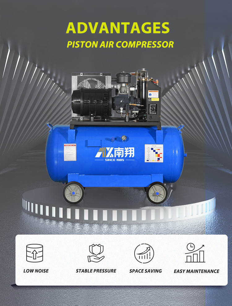 Home Small High Pressure Mini screw air compressor with 200L air tank for car 7.5kw 10HP portable compressor