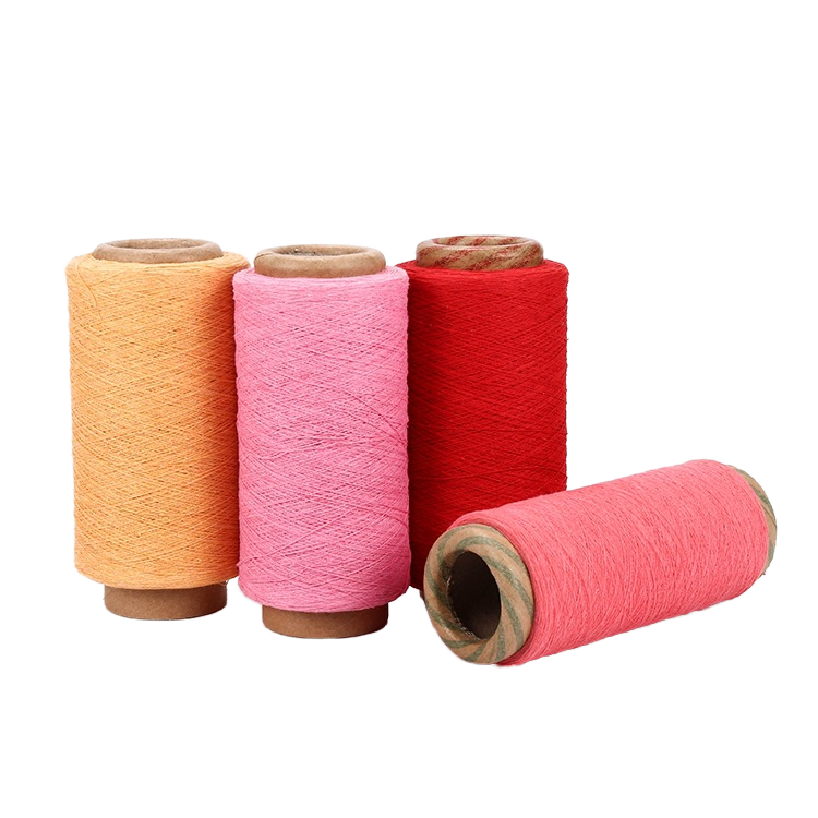 Wholesale Cotton Yarn Price Colorful Regeneration Blend Thread 20/1 Recycled Polyester Cotton yarn