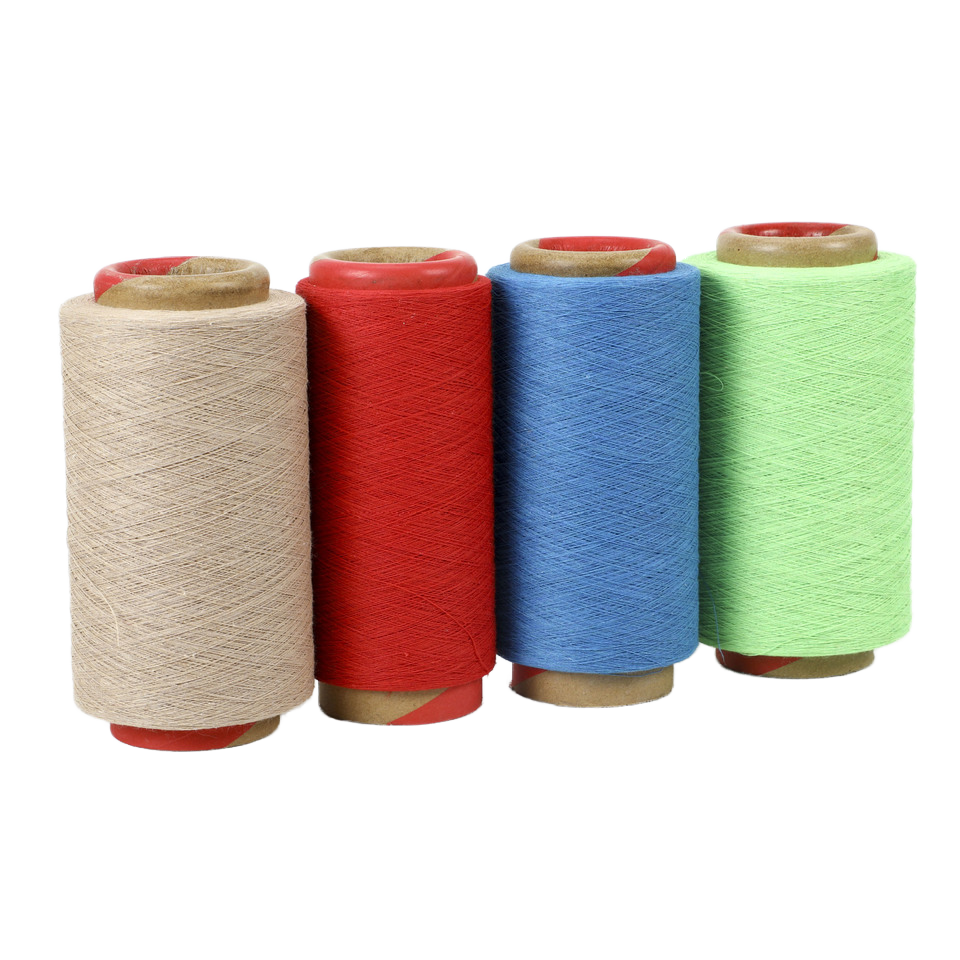 Colorful Wool Cotton Yarn Multicolored Sections Dyeing Recycled Polyester Cotton Yarn Sewing Thread For Sweater Knitting