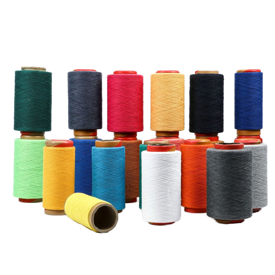 Colorful Wool Cotton Yarn Multicolored Sections Dyeing Recycled Polyester Cotton Yarn Sewing Thread For Sweater Knitting