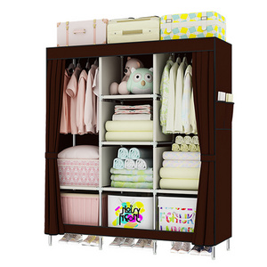 Wholesale Folding Portable Closet Non-woven Fabric Wardrobe