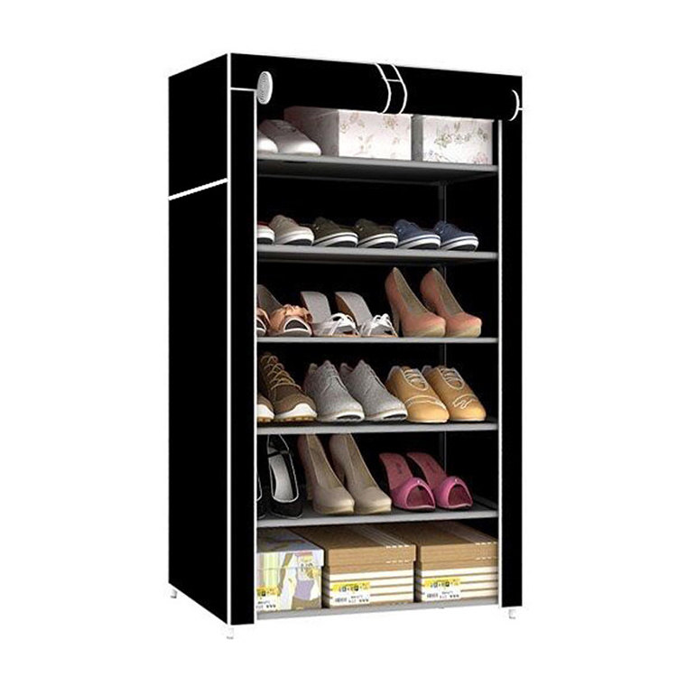 Non-woven Fabric Extendable Easy Assembly Multilayer Receive Shoe Rack