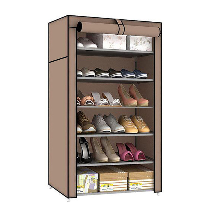 Non-woven Fabric Extendable Easy Assembly Multilayer Receive Shoe Rack