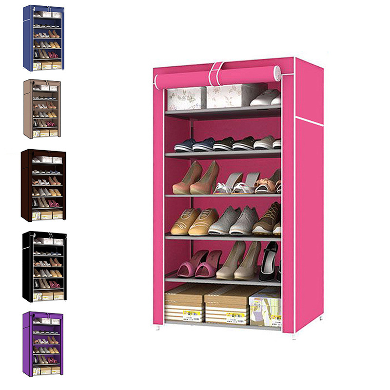 Foldable Stackable Waterproof Non-woven Fabric Shoe Rack Shelf