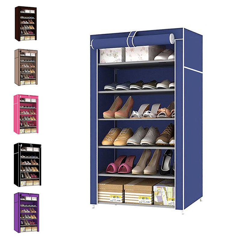 Foldable Stackable Waterproof Non-woven Fabric Shoe Rack Shelf