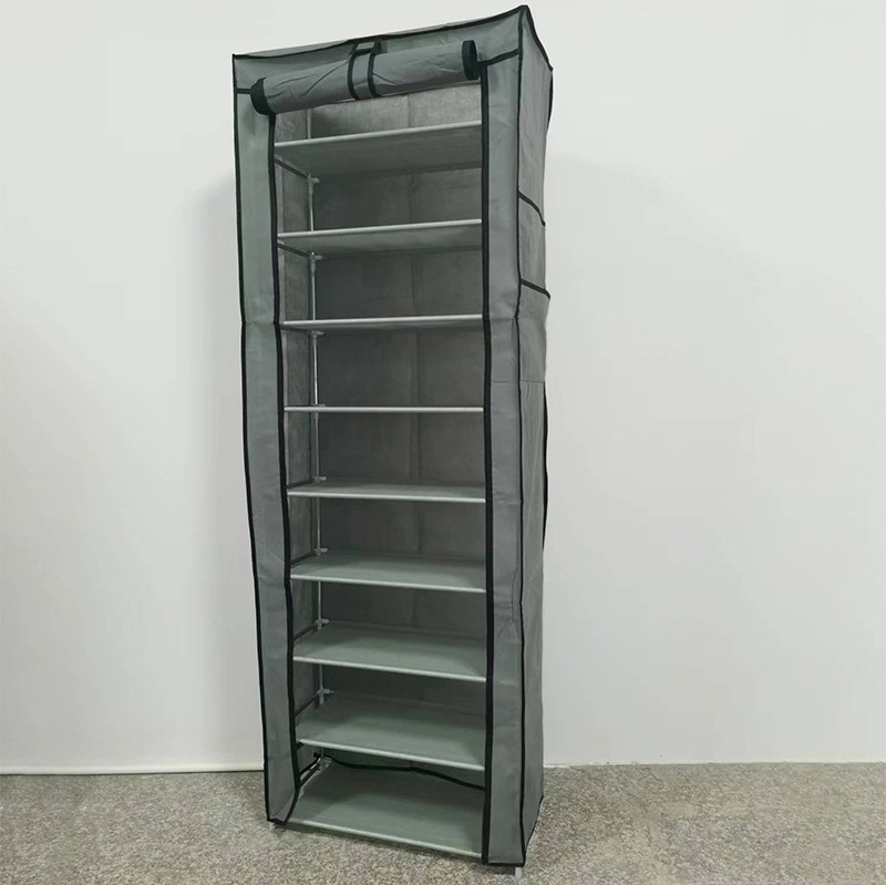 2022 Folding Space Saving Shoes Rack with Dustproof Covering Closet