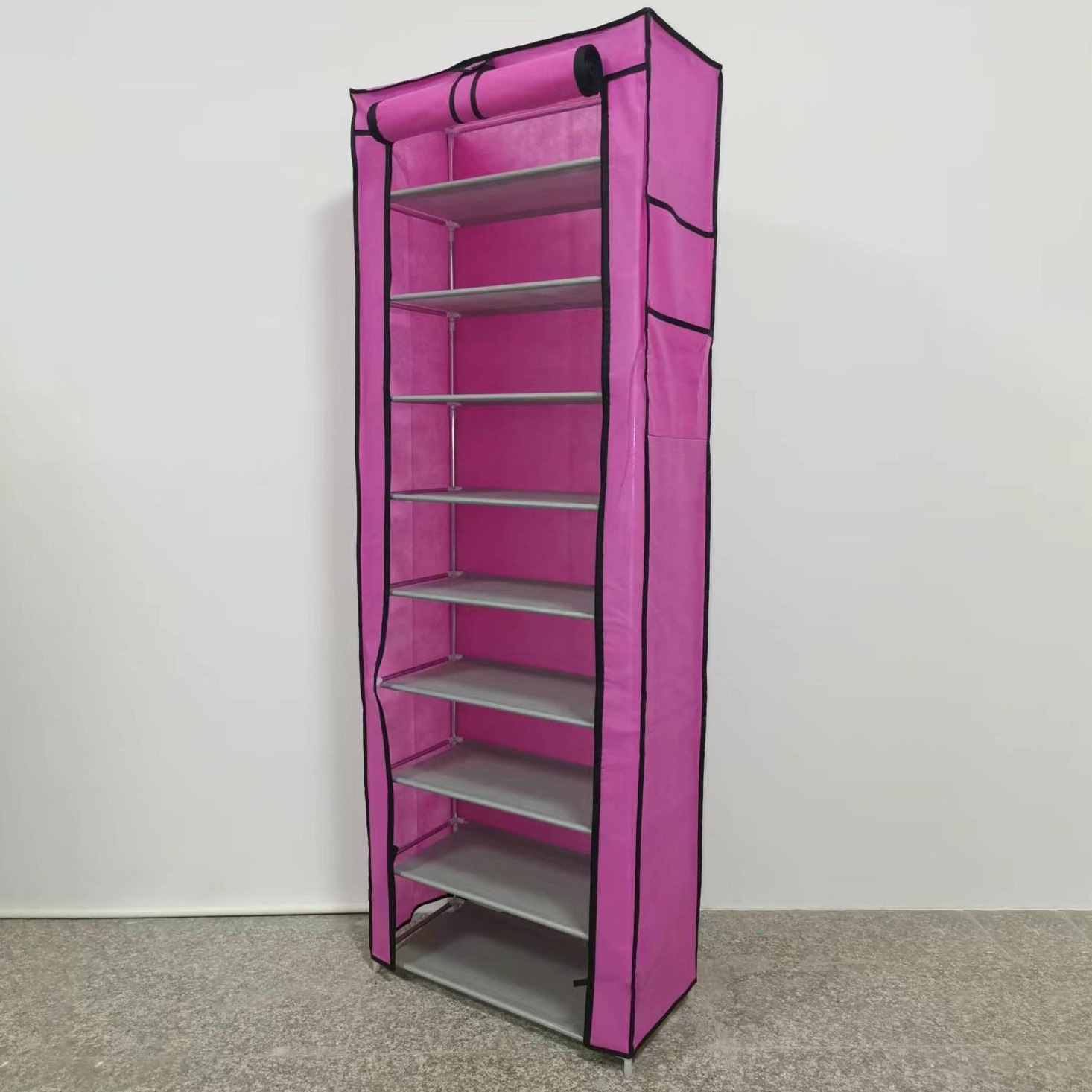 2022 Folding Space Saving Shoes Rack with Dustproof Covering Closet