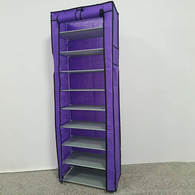 2022 Folding Space Saving Shoes Rack with Dustproof Covering Closet