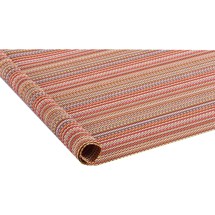 Multi purpose ribbed fabric can be used as pvc mesh for beach chairs friendly tarpaulin fabric