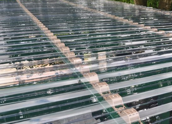 Polycarbonate transparent clear corrugated  plastic roof sheet