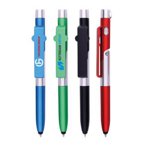 Custom Lamp Pen Multi-function Mobile Phone Stand LED Light Touch Screen Capacitance Tool Ballpoint Pen