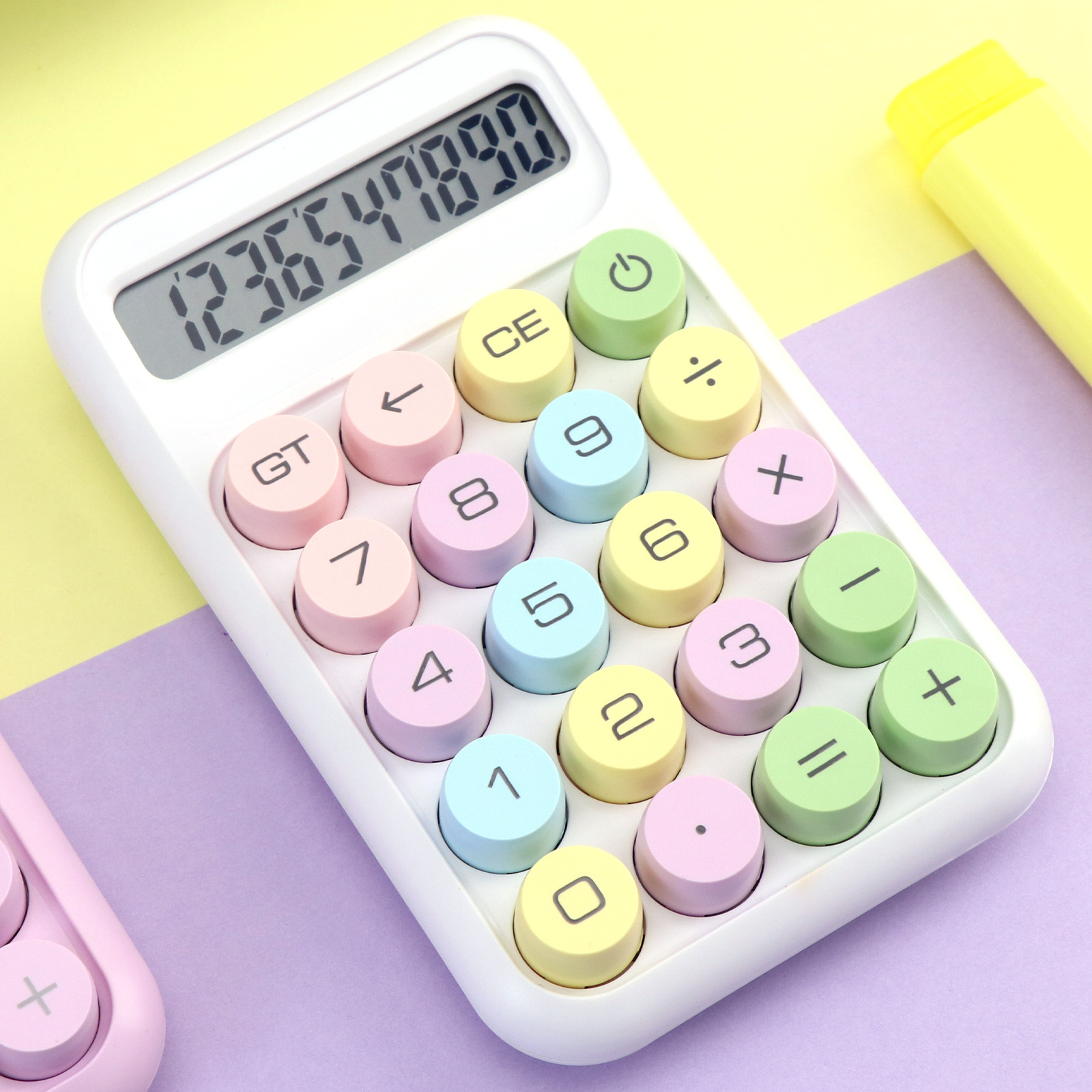 ANI Hot Selling Cute Small Calculators 12 Digit Macaron Style Office Learning Calculator