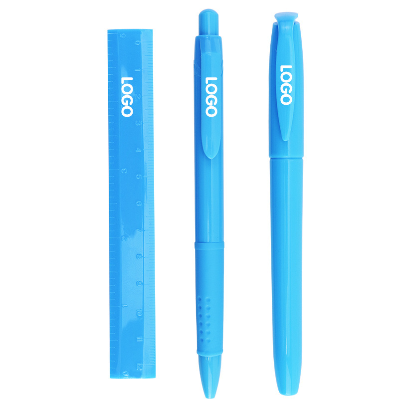 ANI Free Sample Convenient  Carry Stationery Set School Supplie  Stationery Set Ball Point Pen Rulers Pencil  Kid Stationery Set