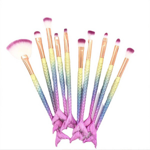 2023 high quality cosmetic makeup brush set tool mermaid makeup brushes brush for mask and foundation