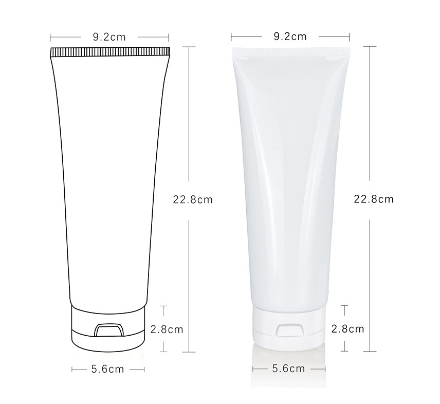 100ml 300g 400g Hotel Empty Squeeze tube Shampoo Shower Gel body lotion soft cosmetic bottle Packaging plastic Soft Tube