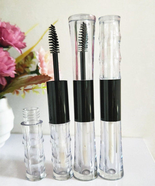 2ml private label lip gloss container double ended mascara tube two lipgloss tube with brush lip One mascara tip and one lip tip