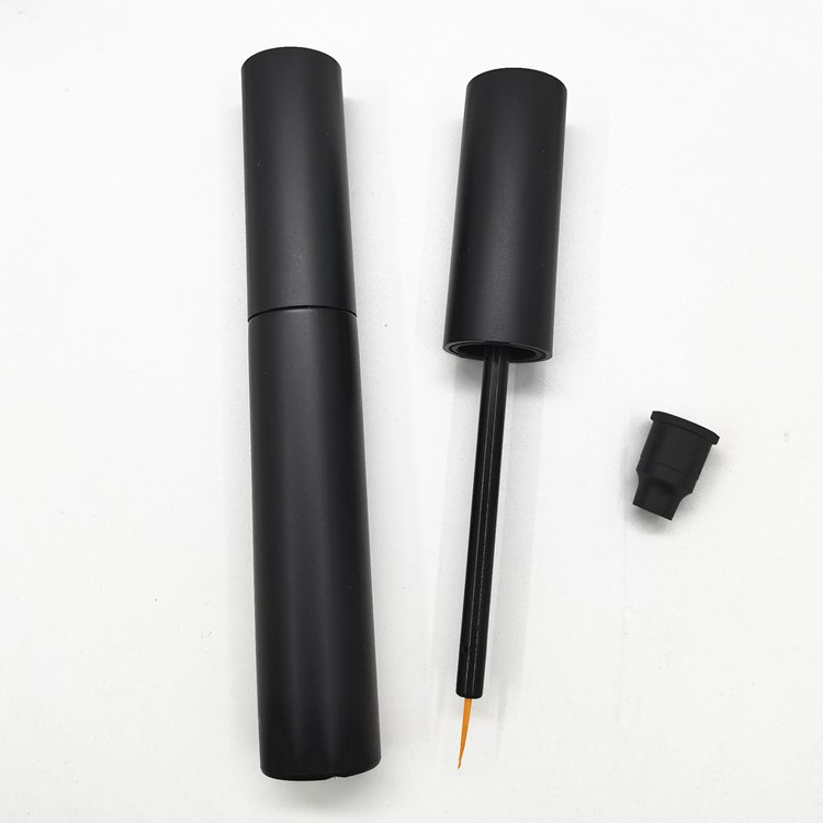 12cm black plastic Mascara Eyelash tube 4ml matte black silica gel brush eyeliner packaging container mascara brushes