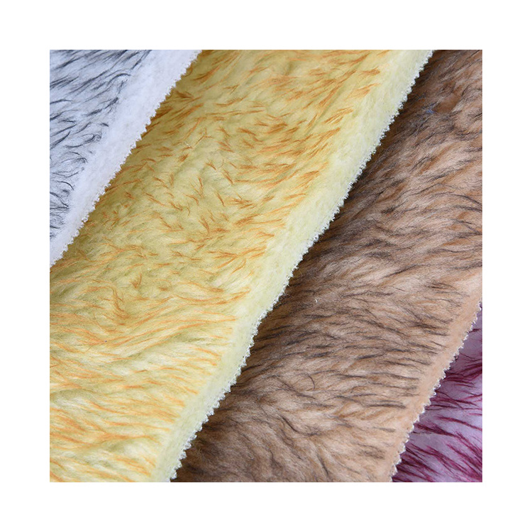 Custom Luxury Long Pile Fake Fur Fabric Artificial Faux Fur