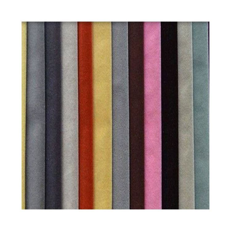 Suede Fabric Knitted Spandex Scuba Suede Fabric Faux Leather Brushed Stretch Microfiber Fabric