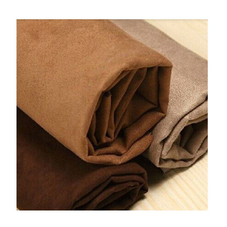 Suede Fabric Knitted Spandex Scuba Suede Fabric Faux Leather Brushed Stretch Microfiber Fabric