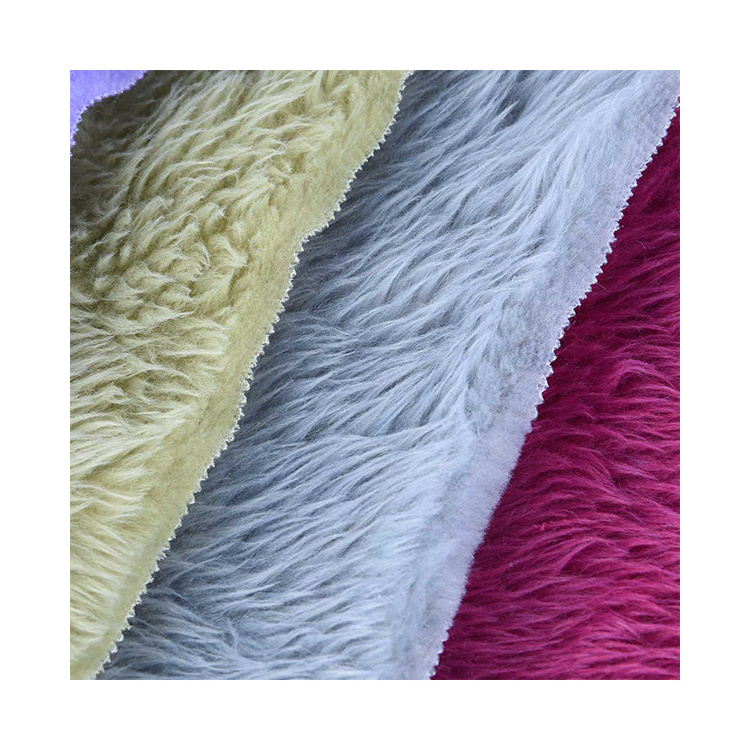 Custom Luxury Long Pile Fake Fur Fabric Artificial Faux Fur