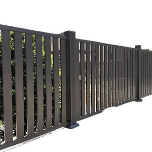 Aluminum Fence Black Horizontal Aluminum Louver Garden Metal Fence Slats Panels Post Aluminum Privacy Fence