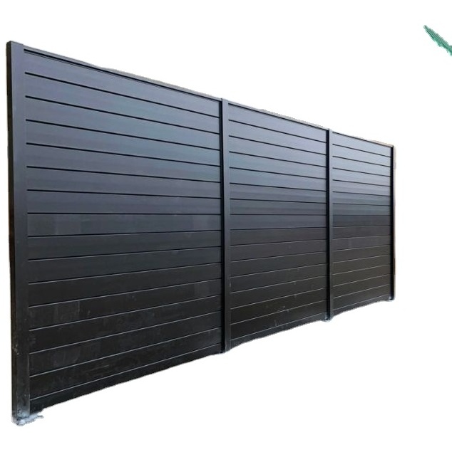 Modern Outdoor Aluminum Alloy Safety Fence Easy to Assemble Powder Coated Frame for Farm and Sport Use Nature Wood Type