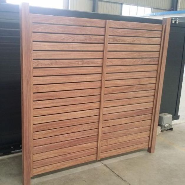 Modern Outdoor Aluminum Alloy Safety Fence Easy to Assemble Powder Coated Frame for Farm and Sport Use Nature Wood Type