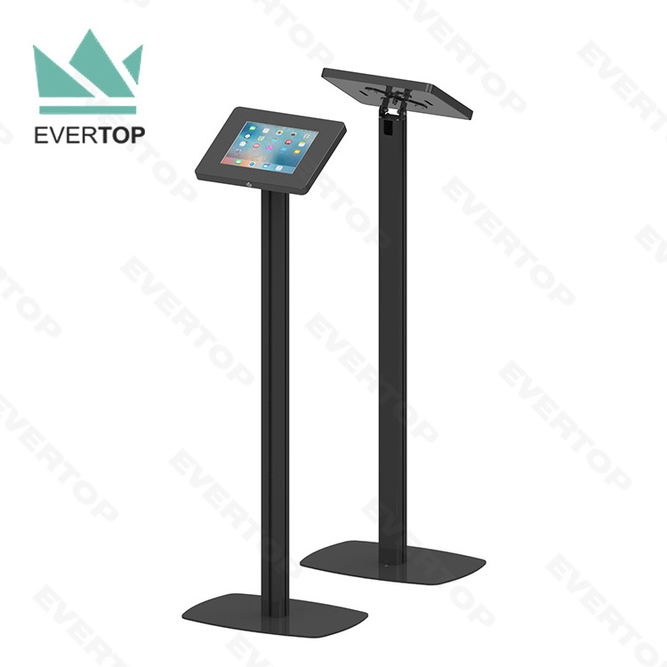 LSF05-C 10inch - 15inch VESA Mount Floor Tablet PC Kiosk, Custom Free Standing Tablet pc Kiosk with Banner Rack Brochure Holder