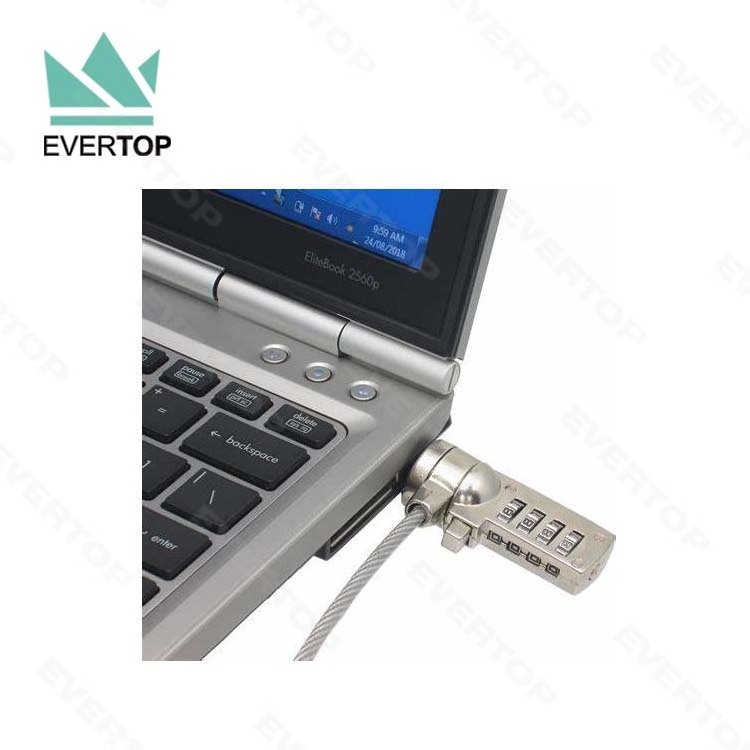 TS-CL03 Notebook Computer Chain Cable Lock with 4 Digit Password for Laptop Coded Lock with Combination Password for Laptop