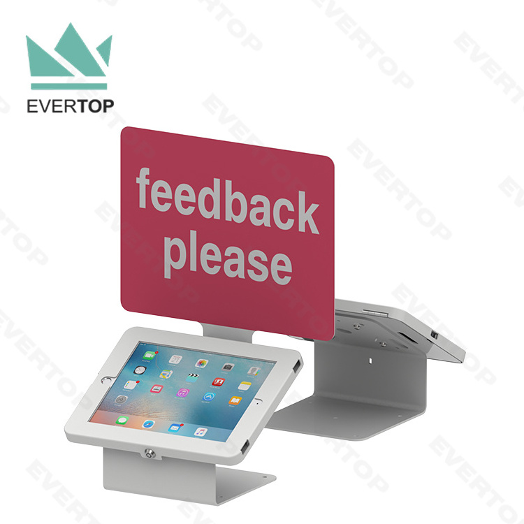 LST02-H Feedback Table top for iPad Tablet Enclosure Tabletop for iPad Stand Kiosk Anti Theft Tablet Stand Tablet Display Stand