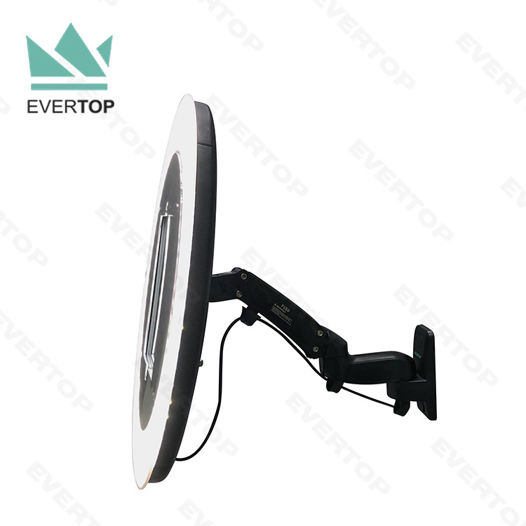 PBW01 LED Ring Light Wall Mounted Photo Booth Kiosk for 9.7~12.9'' iPad Air Pro Photo Booth Tablet Kiosk Ringlight Photobooth