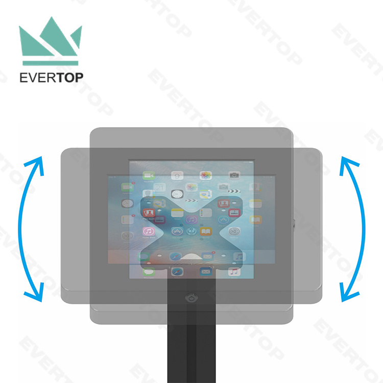 LSF05-C 10inch - 15inch VESA Mount Floor Tablet PC Kiosk, Custom Free Standing Tablet pc Kiosk with Banner Rack Brochure Holder